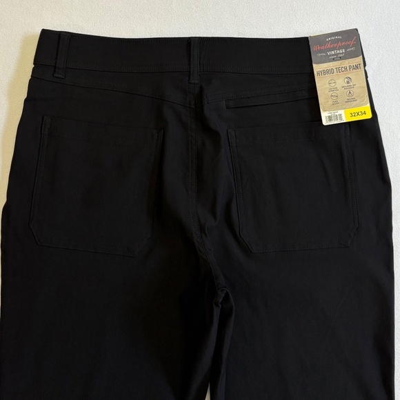 Weatherproof Vintage 32x34 Men's Hybrid Tech Pants, Black NWT - Picture 9 of 15
